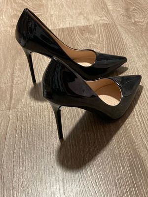 Diam Antique high heels new, size 39, 12cm heel, black