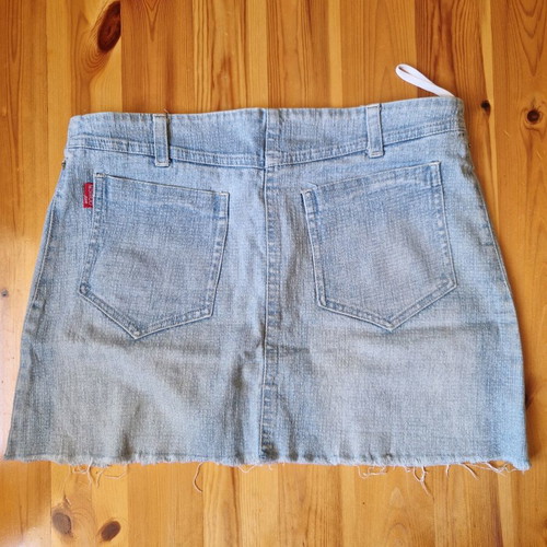 Blue denim mini skirt size S like new