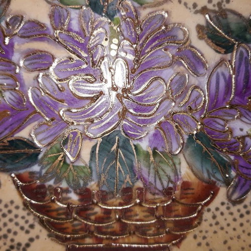 Satsuma Japan decorative ashtray new with handmade design