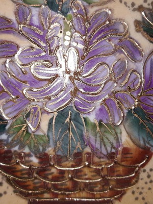 Satsuma Japan decorative ashtray new with handmade design
