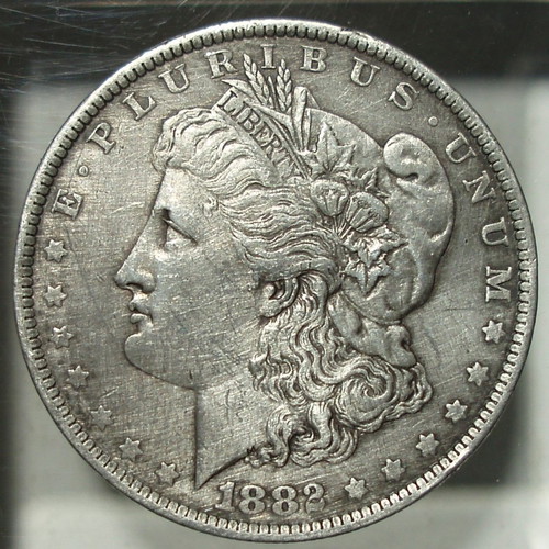 Morgan Dollar 1882 silver American dollar used