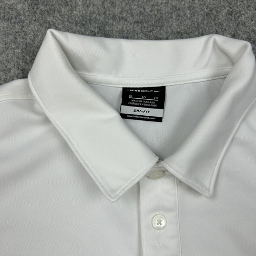 Nike Golf Dri-FIT Polo XL used, white, varsity R embroidery
