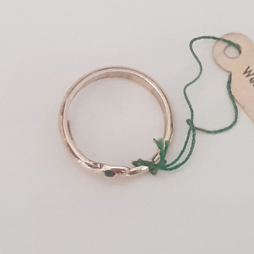 Women's snake ring from the 1960s, new, gold-colored