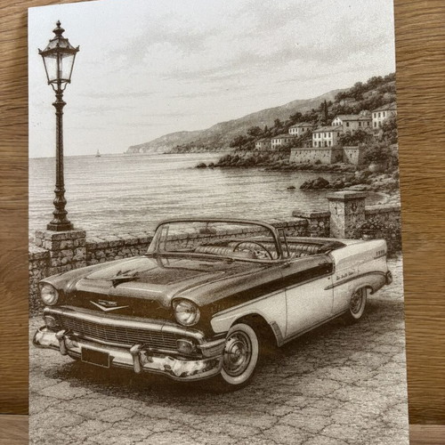 Laser Engraved Painting new, 30x22 cm