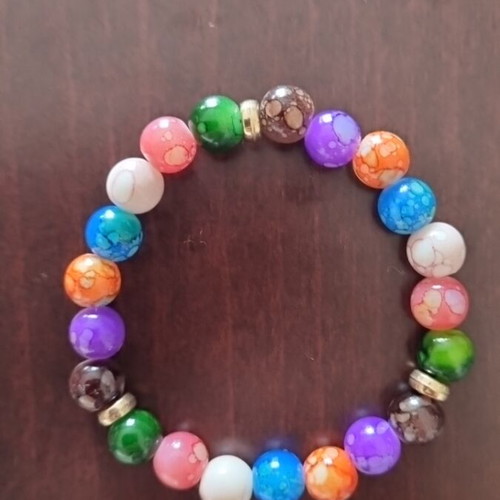 Bracelet with colorful beads new, small size