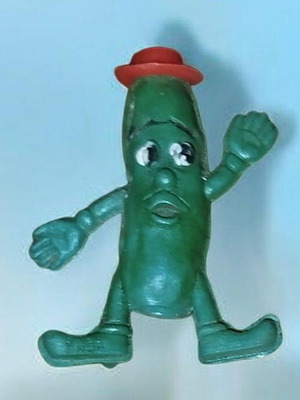 Vintage Munch Bunch Pencil Topper Μεταχειρισμένο, Cucumber με Καπέλο