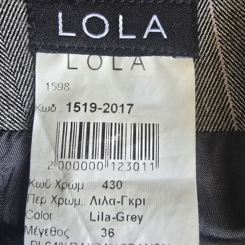 Lola Pencil Skirt Used Gray Striped Size 36 S