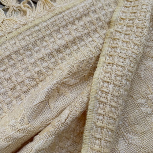 Vintage beige blanket 160x210cm used, set of 2