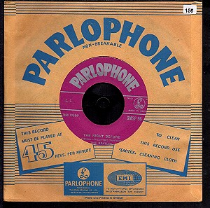 V-156 Βινύλιο 45 στροφών THE NIGHT BEFORE and YOU'VE GOT TO HIDE YOUR LOVEl AWAY - The Beatles