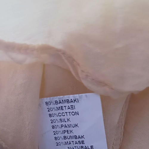 BSB Kaftan in Light Orange, 80% Cotton 20% Silk, New