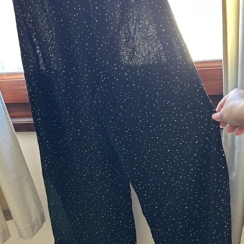 Pink Woman wide pants like new, black and white, size S