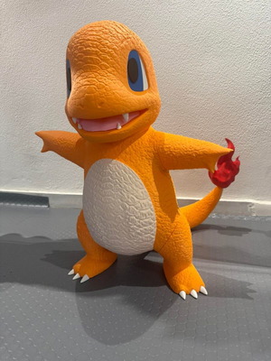 Charmander Life Size Scale 1:1 με ρεαλιστική υφή δέρματος σαύρας