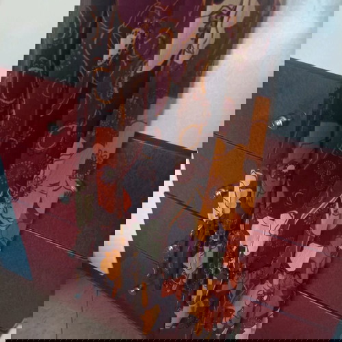 Φόρεμα μακρύ εμπριμε με δέσιμο στον αυχένα σαν καινούργιο, πολύχρωμο