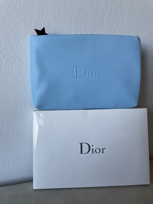 Dior Beautè pouch with metal star CD, ciel blue