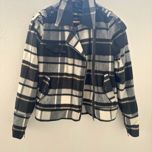HurleyX checked jacket like new, gray and blue, size S
