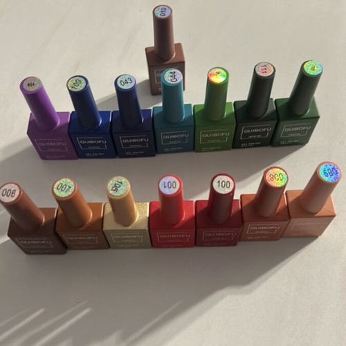 Guibofu semi-permanent nail polish new, pack of 15