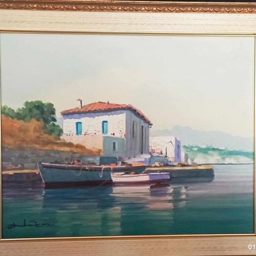 Oil painting by D. Dimitriou used, 63x73 cm, with frame