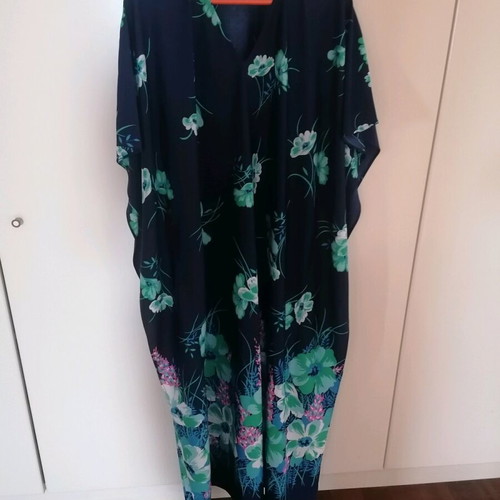 Kaftan dress long floral used, sizes up to XL