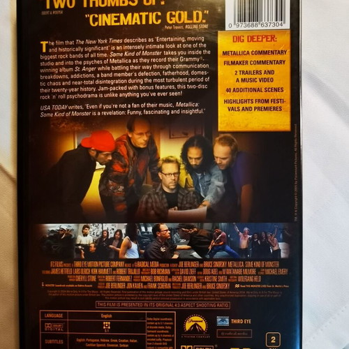 Metallica Some Kind of Monster DVD like new