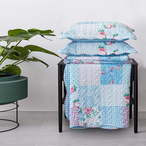 Bedspread set new, microfiber quilted 250x270 cm with pillowcases