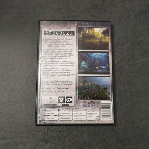 Secret Files: Tunguska PC game used, 2006, English version