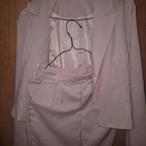 Shein pink medium jacket and skirt set like new