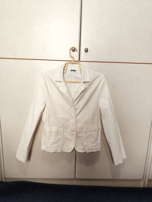 White jacket United Colors of Benetton like new, cotton corduroy size M