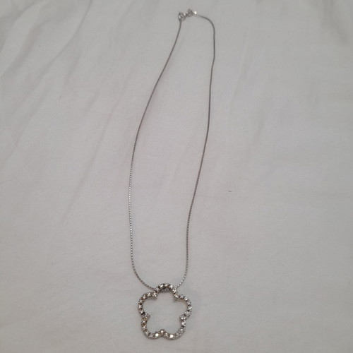 Silver necklace with chain