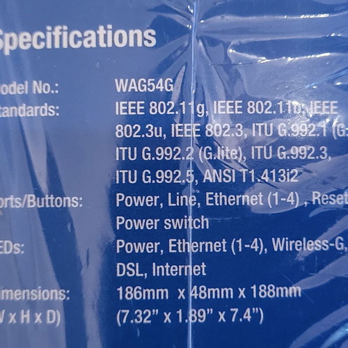 Linksys Wireless-G ADSL Gateway WAG54G ver.2 used
