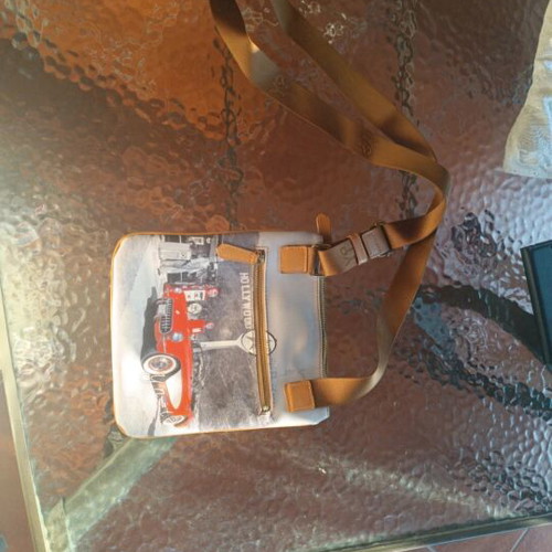 Y Not? Shoulder Bag like new, leather and polyester, adjustable strap
