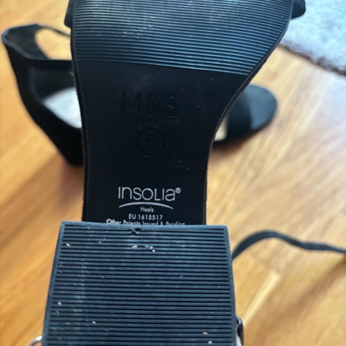 Marks & Spencer women's suede sandals new, black, size 38