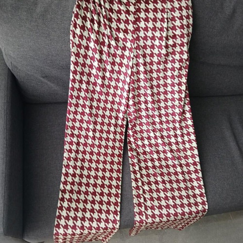 Tourmaline Velvet Pants new, size S 36 8, velvet pied de poule