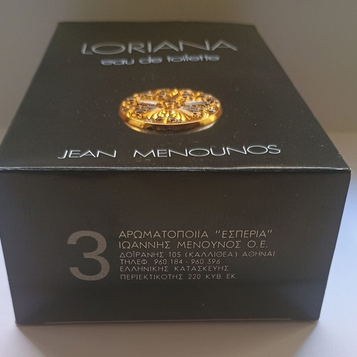 Vintage Loriana Eau de Toilette Jean Menounos 220 ml new, 80s decade with box