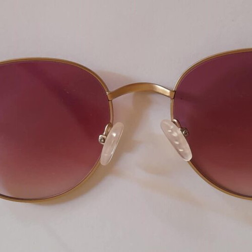 Wolfnoir Akela Gold Flamingo sunglasses with pink lenses like new