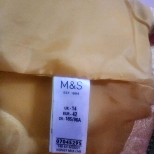 Marks & Spencer Women's Jacket no 42 like new, yellow-gold
