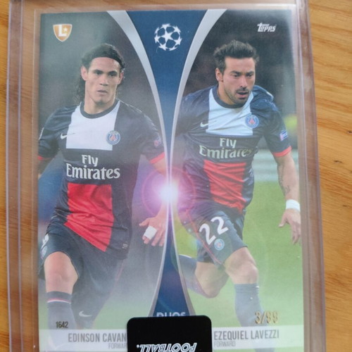 Topps Total Football Duos Edison Cavani - Ezequiel Lavezzi card like new, limited 99