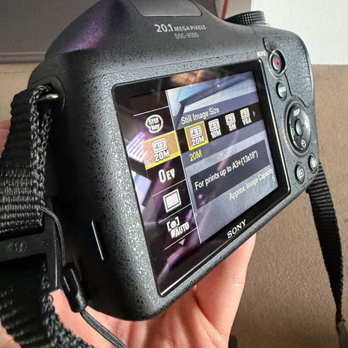 Sony H300 camera with 20 megapixels and 35x optical zoom
