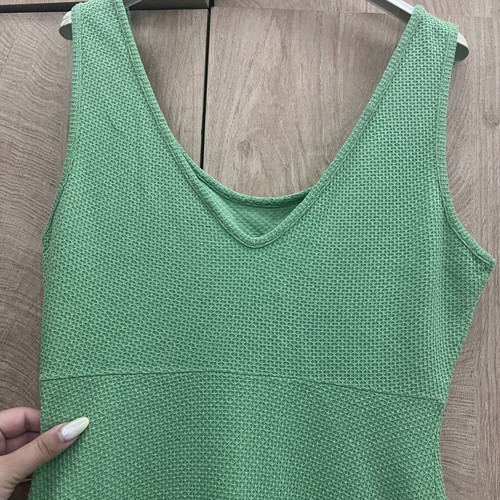 Verdy green dress size 48 like new with embossed texture