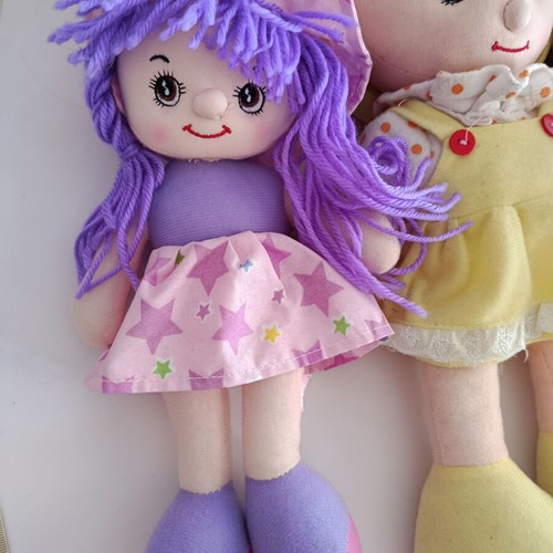 Cloth dolls set of 3 like new, sizes 40, 32 and 30 cm
