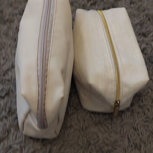 Toiletry Bags like new, fabric and faux leather, set of 2