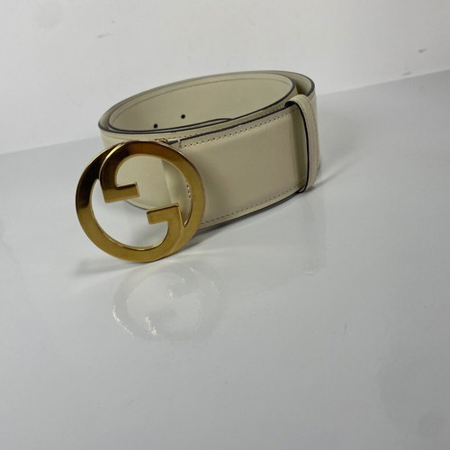 Gucci Blondie leather belt 75cm used, cream