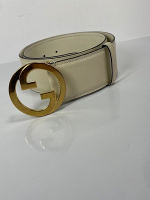 Gucci Blondie leather belt 75cm used, cream