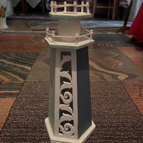 Lighthouse-shaped decorative lamp used