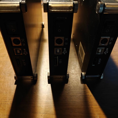 Icy Box 3-Pack External Enclosures for 3.5'' Sata HDDs used