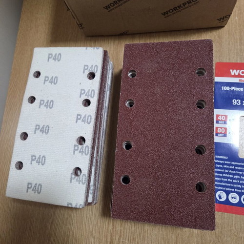 Workpro sanding sheets set 100 pieces with velcro grit 40/60/80/120