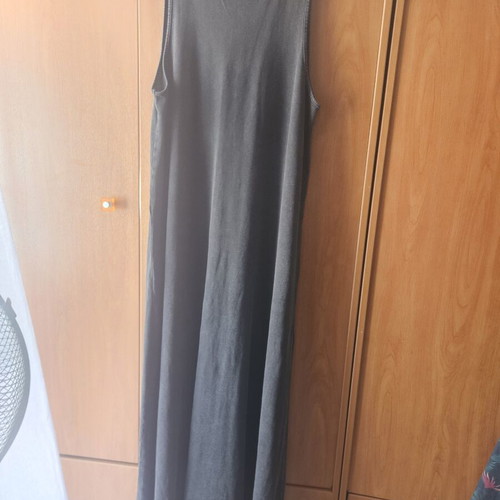 Pull & Bear long cotton dress, medium, anthracite gray