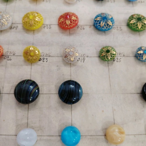 Vintage button sample book from the 1960s used