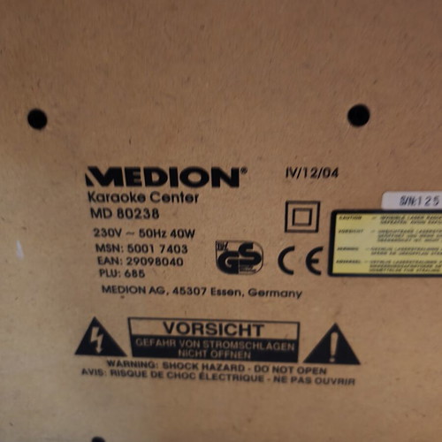 Medion MD 80238 karaoke system used, vintage all-in-one unit