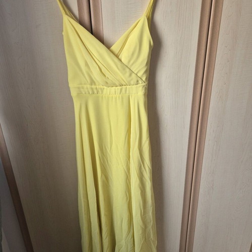 Forel by Vassilis Zoulias Airy Maxi Dress Yellow Like New Size 42