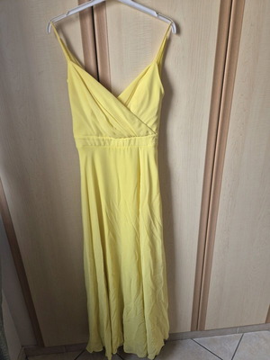 Forel by Vassilis Zoulias Airy Maxi Dress Yellow Like New Size 42